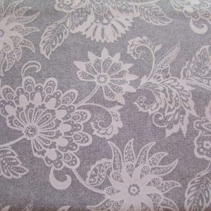 Szürke alapon fehér virág minta