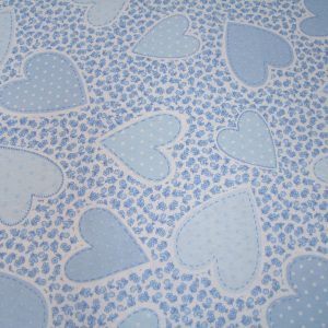 Kék szívecskék és virágok