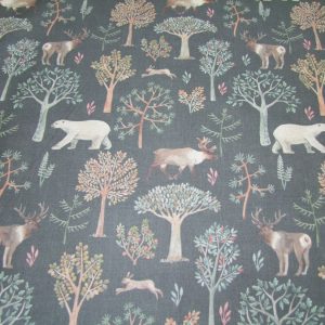 Állatok és erdő sötét grafit alapon (impregnált)