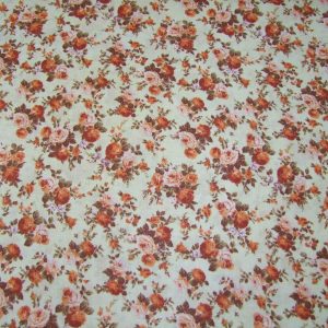 Rozsdaszínű rózsák sárgás alapon