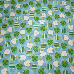 Kék alapon zöld almák