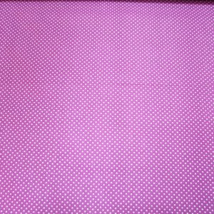 Középlila alapon fehér pöttyök (2mm)