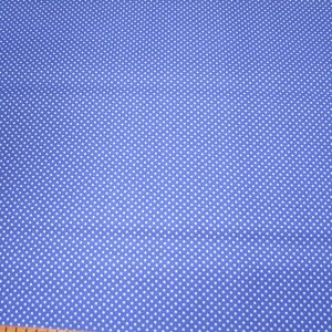 Királykék alapon fehér pöttyök (2mm)