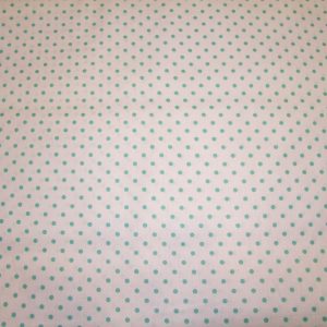 Fehér alapon türkiz pöttyök (4mm)