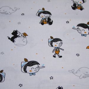 Pinokkió fehér alapon