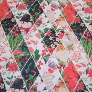 Gyémántmintás karácsonyi kollázs