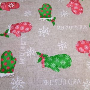 Karácsonyi kesztyűk homokszín alapon