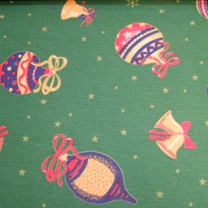 Nagy karácsonyi minta zöld alapon