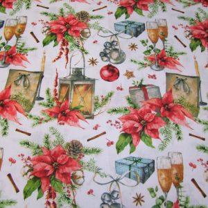 Ünnepi minta fehér alapon