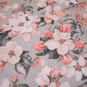 Barackvirág tónusok szürke alapon