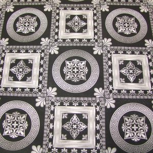 Fekete-ezüstszürke görög minta