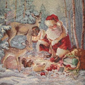 Mikulás és barátai (lurex) díszpárna huzat