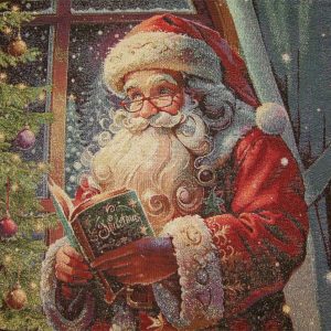 Mikulás mesél (lurex) díszpárna huzat