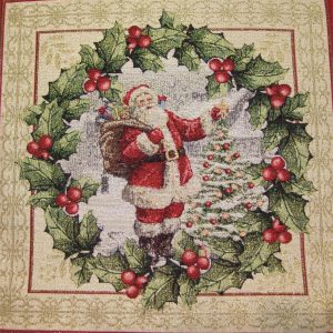 Puttonyos Mikulás (lurex) díszpárna huzat