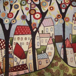 Mesés házikók I. (nem lurex) díszpárna huzat