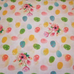 Színes húsvéti tojások virág mintával