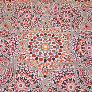 Narancs-szürke mandala minta