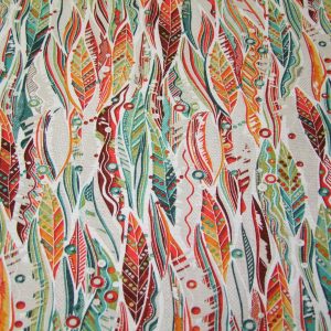 Narancs-türkiz levélminta