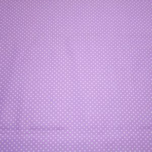 Levendula lila alapon fehér pöttyök (2mm)